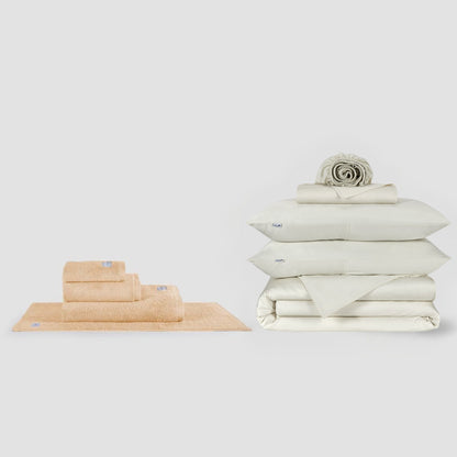 Juego Completo de Sábanas + Juego de Toallas