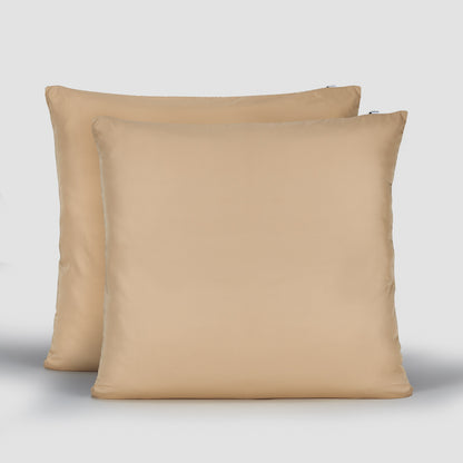 Fronha 100% bambu Momo Cotton cor Bege 80x80 cm – toque ultra macio e acabamento acetinado, sustentável e respirável